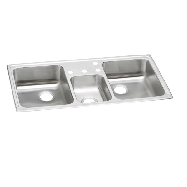 Pacemaker Stainless Steel 43 X 22 X 7-1/8 Triple Bowl Top Mount Sink